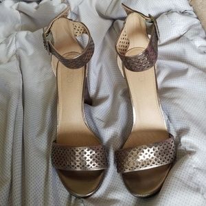 Metallic Heeled Sandals